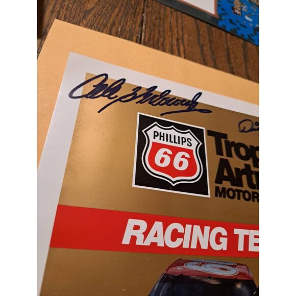 Vintage 1990 Trop Arctic Racing Photo Cale Yarborough Dick Trickle Phillips 66 - Picture 2 of 4